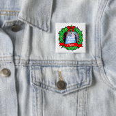 Weihnachtsvogelfoto-Kranz Button (Beispiel)