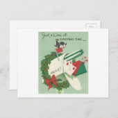 Weihnachtsvogelkarte Feiertagspostkarte (Vorne/Hinten)