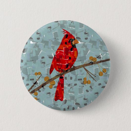 Weihnachtsvogelkollektion für den Kardinal Button (Vorderseite)