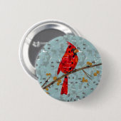 Weihnachtsvogelkollektion für den Kardinal Button (Vorne & Hinten)