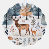 Weihnachtsvolk Art Deer Ornament Karte (Rückseite)