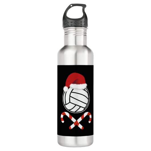 Weihnachtsvolleyball Edelstahlflasche (Vorderseite)