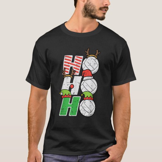 Weihnachtsvolleyball Ho Ho Xmas Sport Männer Fraue T-Shirt (Vorderseite)