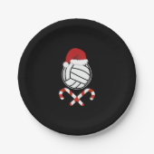 Weihnachtsvolleyball Pappteller (Vorderseite)