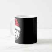 Weihnachtsvolleyball-Weihnachtsmannmütze 3 Kaffeetasse (Vorderseite Links)