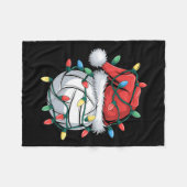 Weihnachtsvolleyball Xmas Weihnachtssport Hat Ball Fleecedecke (Vorderseite (Horizontal))