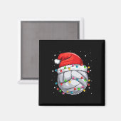 Weihnachtsvolleyball Xmas Weihnachtssport Hat Ball Magnet (Vorderseite/Rückseite)