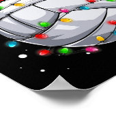 Weihnachtsvolleyball Xmas Weihnachtssport Hat Ball Poster (Ecke)