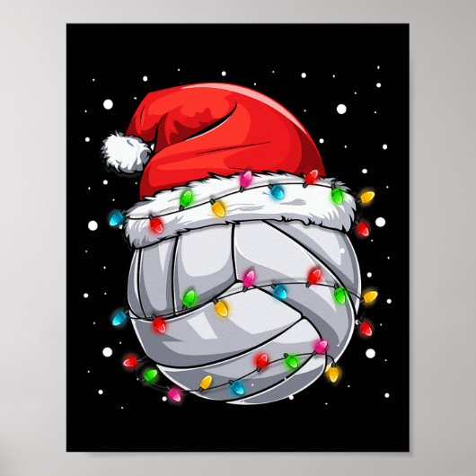 Weihnachtsvolleyball Xmas Weihnachtssport Hat Ball Poster (Vorne)