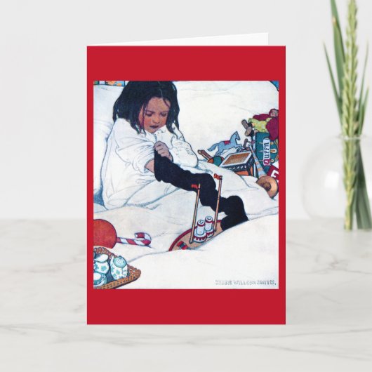 Weihnachtsvorbereitung, Jessie Willcox Smith Karte (Vorderseite)