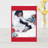 Weihnachtsvorbereitung, Jessie Willcox Smith Karte (Gelbe Blume)