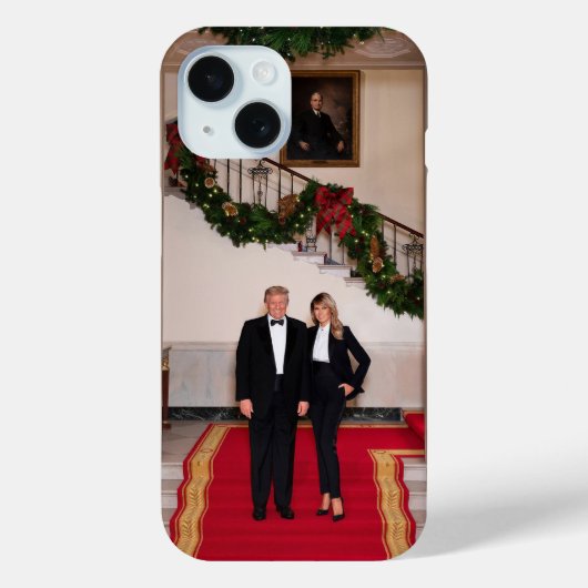 Weihnachtsvorbereitungen von Präsident Donald Trum Case-Mate iPhone Hülle (Rückseite)