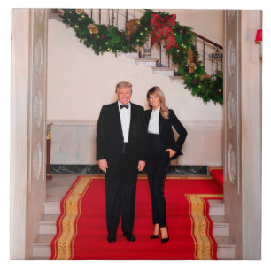 Weihnachtsvorbereitungen von Präsident Donald Trum Fliese