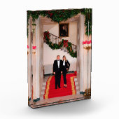 Weihnachtsvorbereitungen von Präsident Donald Trum Fotoblock (Links)