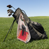 Weihnachtsvorbereitungen von Präsident Donald Trum Golfhandtuch (Gras)