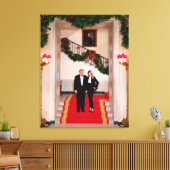 Weihnachtsvorbereitungen von Präsident Donald Trum Leinwanddruck (Insitu (Wohnzimmer))