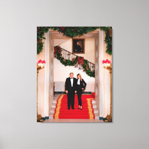 Weihnachtsvorbereitungen von Präsident Donald Trum Leinwanddruck