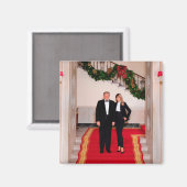 Weihnachtsvorbereitungen von Präsident Donald Trum Magnet (Vorderseite/Rückseite)