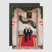 Weihnachtsvorbereitungen von Präsident Donald Trum Magnetkarte (Vorne/Hinten)