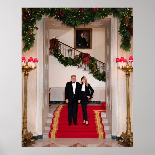 Weihnachtsvorbereitungen von Präsident Donald Trum Poster (Vorne)