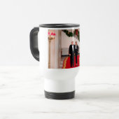 Weihnachtsvorbereitungen von Präsident Donald Trum Reisebecher (Vorderseite Links)