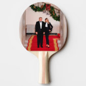 Weihnachtsvorbereitungen von Präsident Donald Trum Tischtennis Schläger (Rückseite)