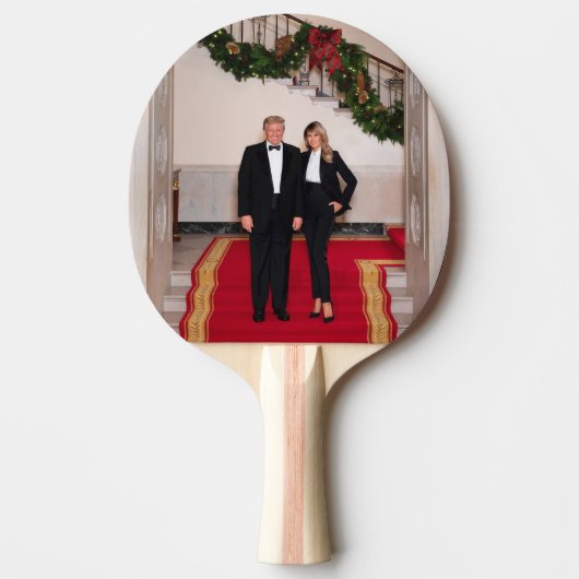 Weihnachtsvorbereitungen von Präsident Donald Trum Tischtennis Schläger (Vorderseite)