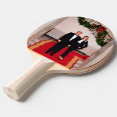 Weihnachtsvorbereitungen von Präsident Donald Trum Tischtennis Schläger (Vorderseite)