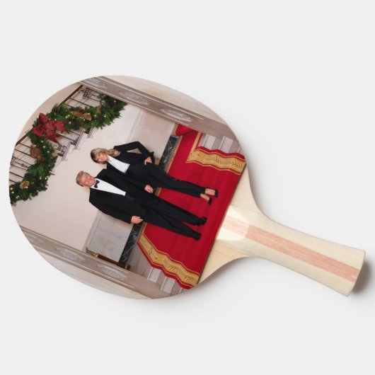 Weihnachtsvorbereitungen von Präsident Donald Trum Tischtennis Schläger (Seitenansicht)
