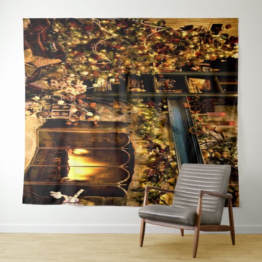 Weihnachtsvorhang Wandteppich (Beispiel (Horizontal))