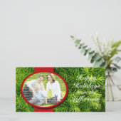 Weihnachtsvorlage Familienbild Feiertagskarte (Stehend Vorderseite)