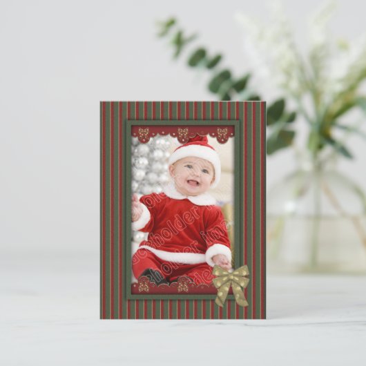 Weihnachtsvorlage Feiertagspostkarte (Stehend Vorderseite)