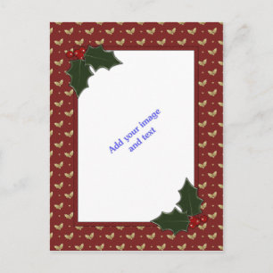 Weihnachtsvorlage Feiertagspostkarte