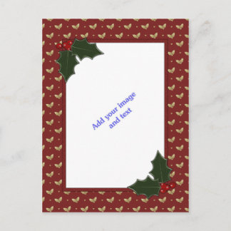 Weihnachtsvorlage Feiertagspostkarte