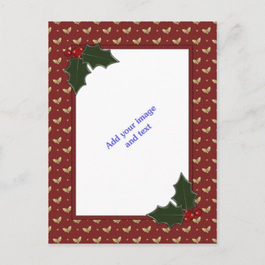 Weihnachtsvorlage Feiertagspostkarte (Vorderseite)