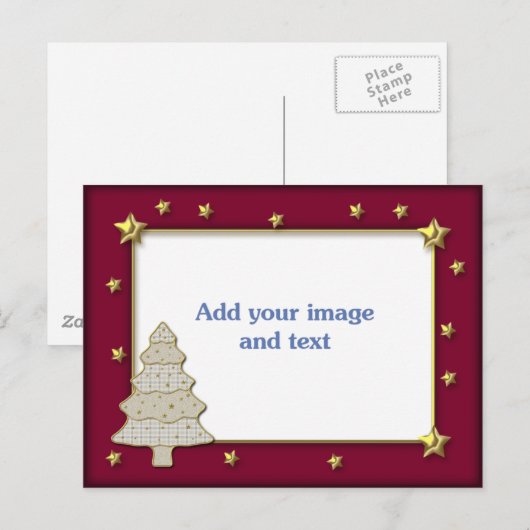 Weihnachtsvorlage Feiertagspostkarte (Vorne/Hinten)