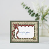 Weihnachtsvorlage Feiertagspostkarte (Stehend Vorderseite)