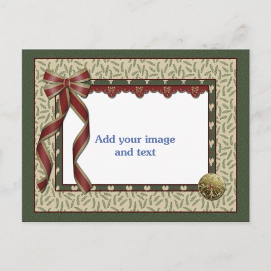 Weihnachtsvorlage Feiertagspostkarte (Vorderseite)