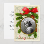 Weihnachtsvorlage - Flat Card Feiertagskarte (Vorne/Hinten)