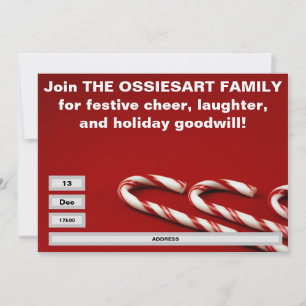 Weihnachtsvorlage für die Party Einladung
