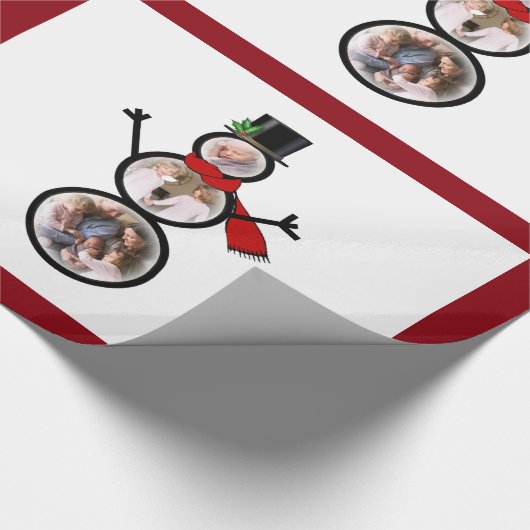 Weihnachtsvorlage für Snowman Geschenkpapier (Ecke)