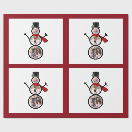 Weihnachtsvorlage für Snowman Geschenkpapier (Flach)