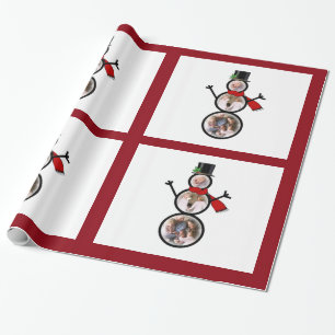 Weihnachtsvorlage für Snowman Geschenkpapier