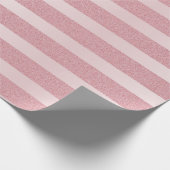 Weihnachtsvorlage Moderne Rose Gold Glitzer Geschenkpapier (Ecke)