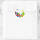 Weihnachtsvorlage, Runder Aufkleber (Tasche)