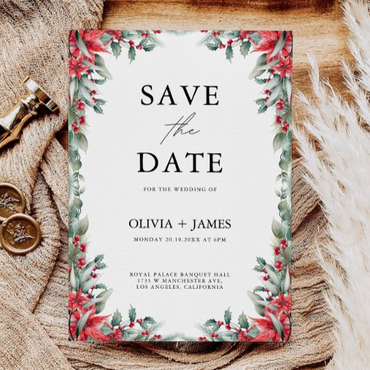 Weihnachtsvorlage Save the Date Einladung