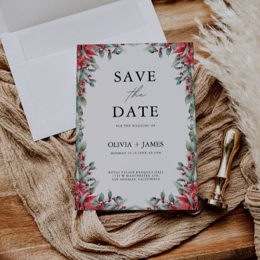 Weihnachtsvorlage Save the Date Einladung