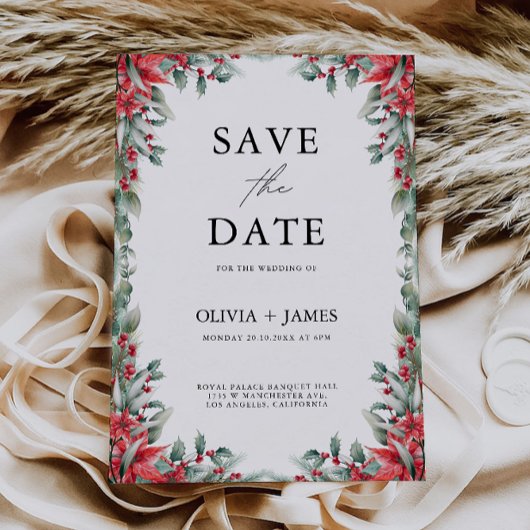 Weihnachtsvorlage Save the Date Einladung