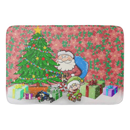 Weihnachtsvormittag Badematte (Vorderseite)