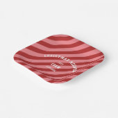 Weihnachtsvormittag Crew Rosa Sandstreifen Pappteller (Gewinkelt)